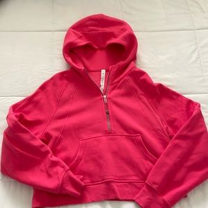Lululemon Scuba Hoodie Lip Gloss Pink M/L Euc